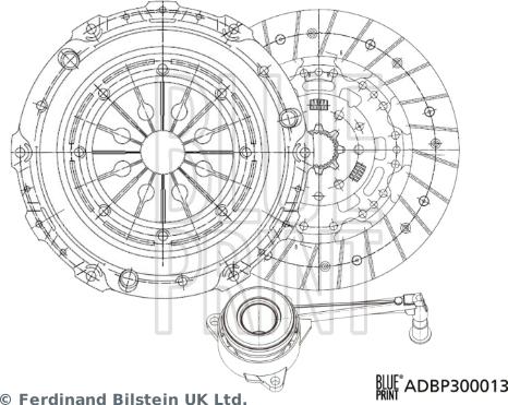 Blue Print ADBP300013 - Kit d'embrayage droxauto.com