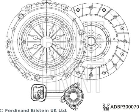 Blue Print ADBP300070 - Kit d'embrayage droxauto.com
