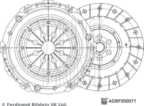 Blue Print ADBP300071 - Kit d'embrayage droxauto.com