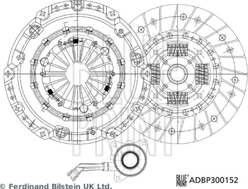 Blue Print ADBP300152 - Kit d'embrayage droxauto.com