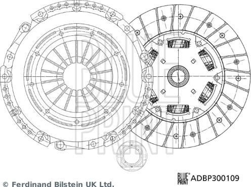 Blue Print ADBP300109 - Kit d'embrayage droxauto.com
