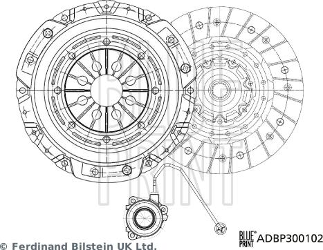 Blue Print ADBP300102 - Kit d'embrayage droxauto.com