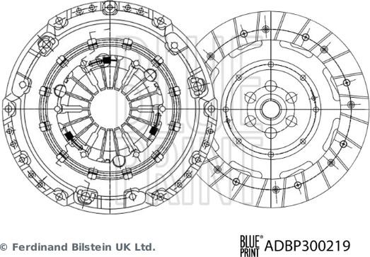 Blue Print ADBP300219 - Kit d'embrayage droxauto.com