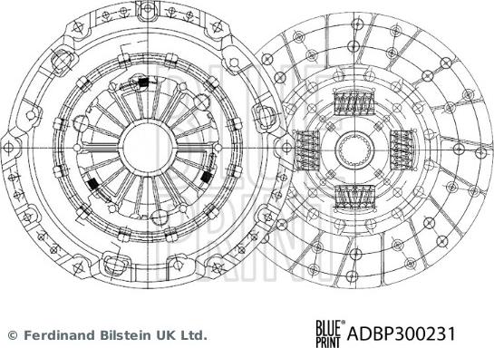 Blue Print ADBP300231 - Kit d'embrayage droxauto.com