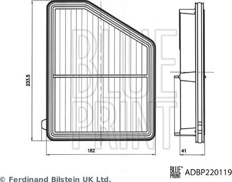 Blue Print ADBP220119 - Filtre à air droxauto.com