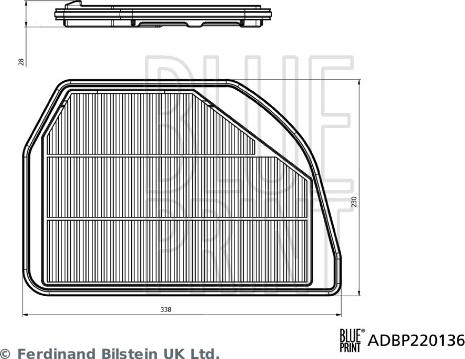 Blue Print ADBP220136 - Filtre à air droxauto.com