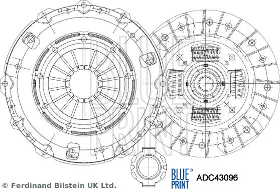 Blue Print ADC43096 - Kit d'embrayage droxauto.com