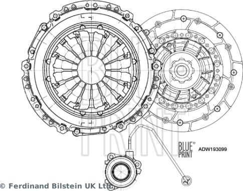 Blue Print ADW193099 - Kit d'embrayage droxauto.com