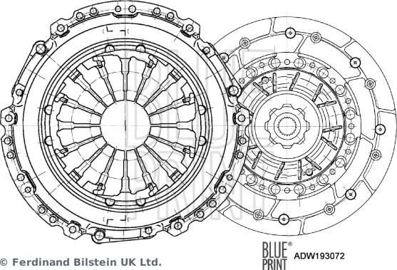 Blue Print ADW193072 - Kit d'embrayage droxauto.com