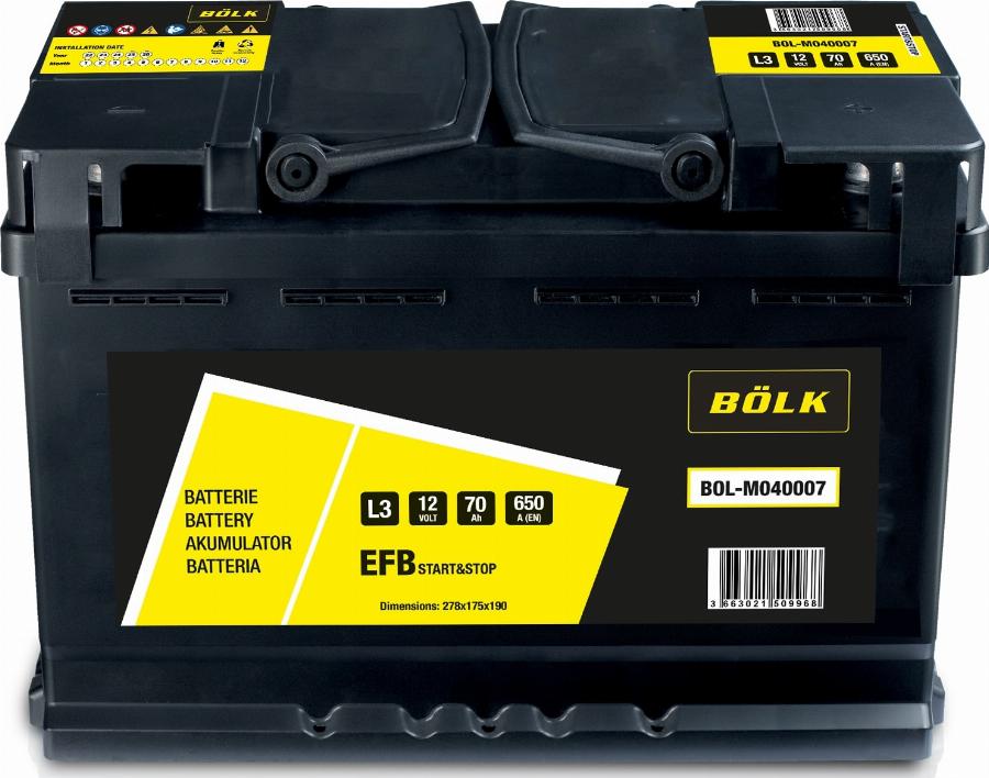 BÖLK BOL-M040007 - Batterie de démarrage droxauto.com