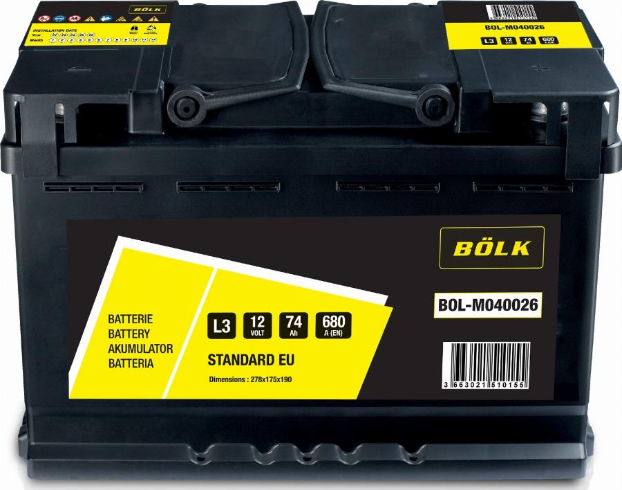 BÖLK BOL-M040026 - Batterie de démarrage droxauto.com