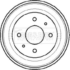 Borg & Beck BBR7008 - Tambour de frein droxauto.com