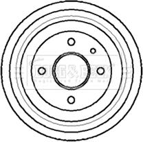 Borg & Beck BBR7010 - Tambour de frein droxauto.com
