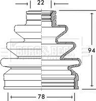 Borg & Beck BCB2246 - Joint-soufflet, arbre de commande droxauto.com