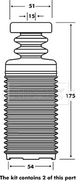 Borg & Beck BPK7039 - Kit de protection contre la poussière, amortisseur droxauto.com