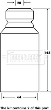 Borg & Beck BPK7035 - Kit de protection contre la poussière, amortisseur droxauto.com