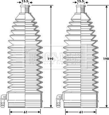 Borg & Beck BSG3424 - Jeu de joints-soufflets, direction droxauto.com