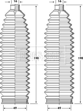 Borg & Beck BSG3421 - Jeu de joints-soufflets, direction droxauto.com