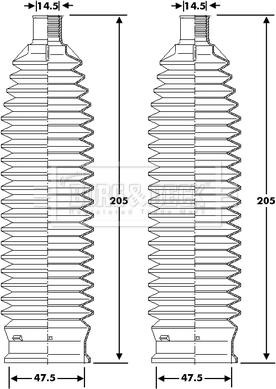 Borg & Beck BSG3428 - Jeu de joints-soufflets, direction droxauto.com