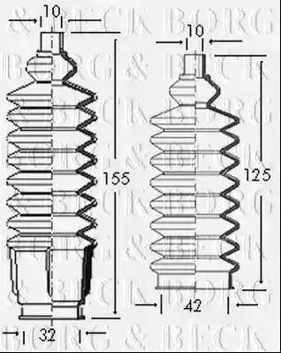Borg & Beck BSG3033 - Jeu de joints-soufflets, direction droxauto.com