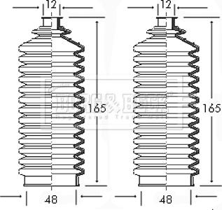 Borg & Beck BSG3020 - Jeu de joints-soufflets, direction droxauto.com