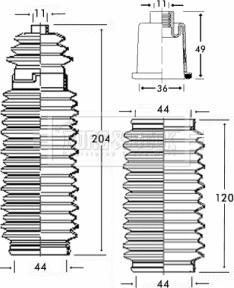 Borg & Beck BSG3164 - Jeu de joints-soufflets, direction droxauto.com