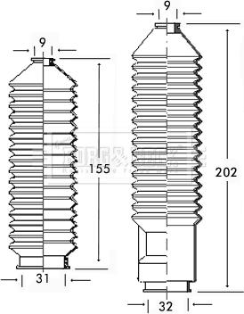 Borg & Beck BSG3131 - Jeu de joints-soufflets, direction droxauto.com