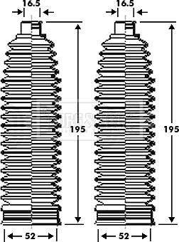 Borg & Beck BSG3300 - Jeu de joints-soufflets, direction droxauto.com