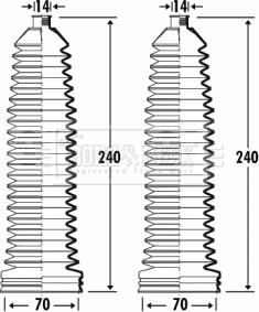 Borg & Beck BSG3339 - Jeu de joints-soufflets, direction droxauto.com