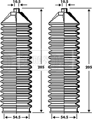 Borg & Beck BSG3294 - Jeu de joints-soufflets, direction droxauto.com
