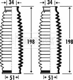 Borg & Beck BSG3266 - Jeu de joints-soufflets, direction droxauto.com