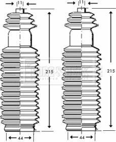 Borg & Beck BSG3200 - Jeu de joints-soufflets, direction droxauto.com