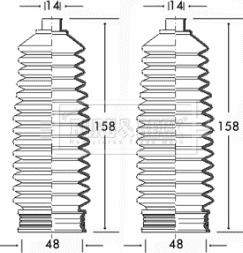 Borg & Beck BSG3213 - Jeu de joints-soufflets, direction droxauto.com
