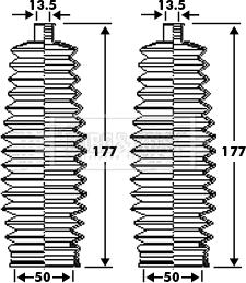 Borg & Beck BSG3282 - Jeu de joints-soufflets, direction droxauto.com