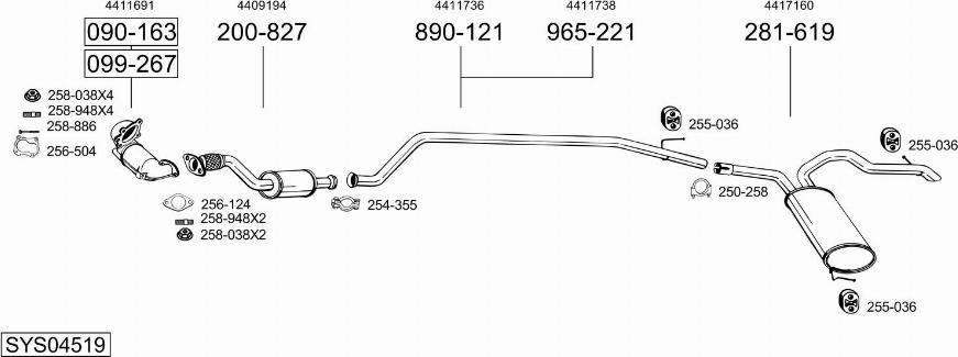 Bosal SYS04519 - Échappement droxauto.com