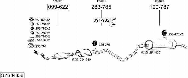 Bosal SYS04856 - Échappement droxauto.com