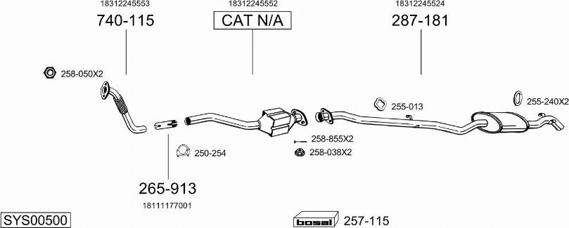Bosal SYS00500 - Échappement droxauto.com