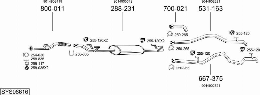 Bosal SYS08616 - Échappement droxauto.com