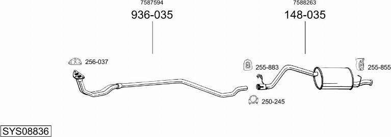 Bosal SYS08836 - Échappement droxauto.com