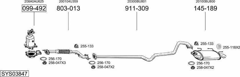 Bosal SYS03847 - Échappement droxauto.com