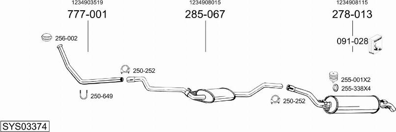 Bosal SYS03374 - Échappement droxauto.com