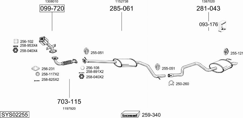 Bosal SYS02255 - Échappement droxauto.com