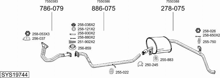Bosal SYS19744 - Échappement droxauto.com