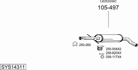 Bosal SYS14311 - Échappement droxauto.com