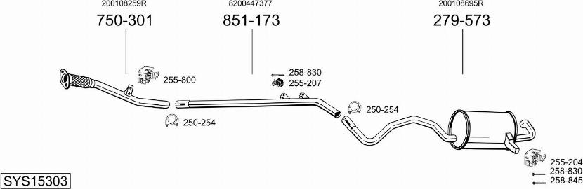 Bosal SYS15303 - Échappement droxauto.com