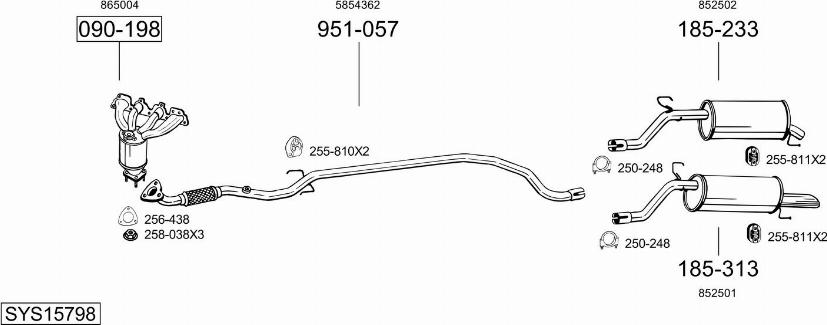 Bosal SYS15798 - Échappement droxauto.com