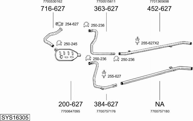 Bosal SYS16305 - Échappement droxauto.com