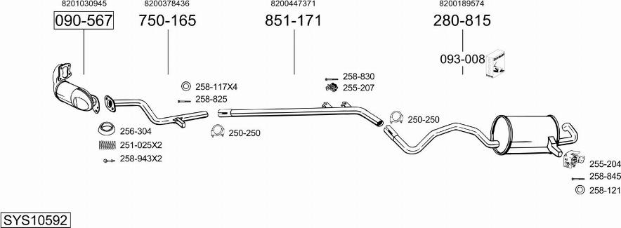 Bosal SYS10592 - Échappement droxauto.com