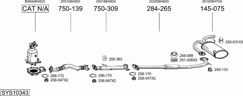 Bosal SYS10343 - Échappement droxauto.com