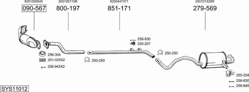 Bosal SYS11012 - Échappement droxauto.com